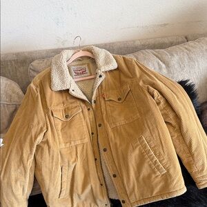 Levi's Men's Brown Corduroy Sherpa Jacket